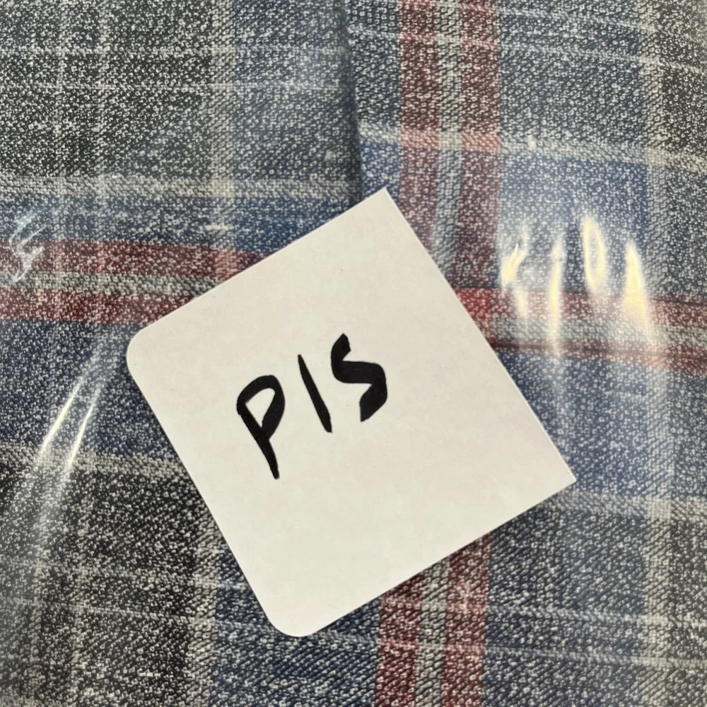 Spada Roma Blazer Mens IT54R US 44R Blue Linen Blend Sport Jacket Plaid